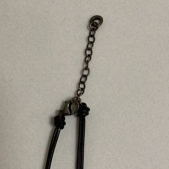 Retired ~ Sterling Silver Pendant & Black Leather Necklace - Picture 3 of 5